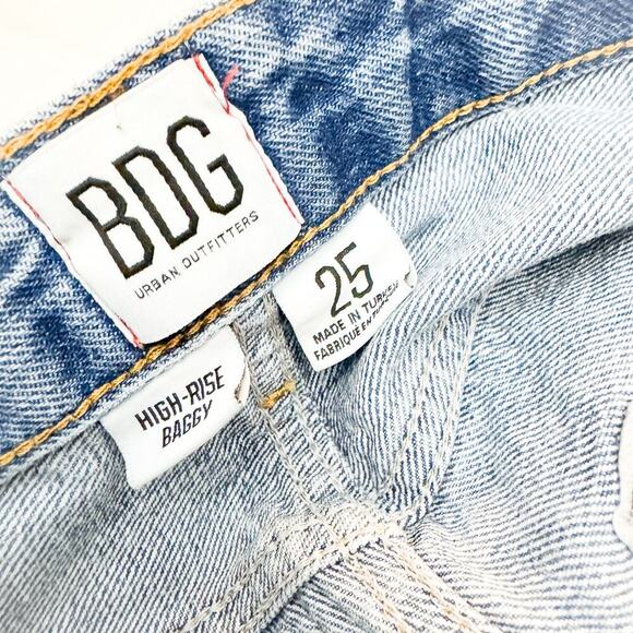 BDG High-Rise Baggy Zip Fly Denim Jeans Size 25 - Picture 8 of 8